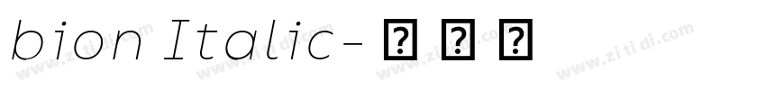 bion Italic字体转换